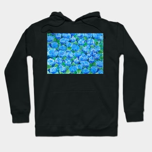 abstract blue  hydrangea Hoodie